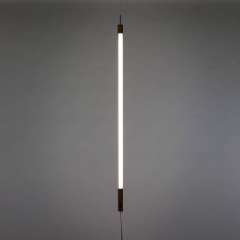 SELETTI LED svietidlo Linea, biele, drevené detaily, univerzálne