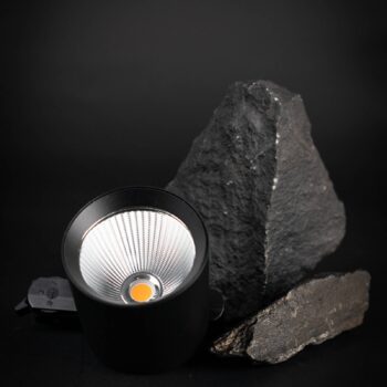 SLC LED track spot Fox, čierny, 3 000 K, 3-fázový track