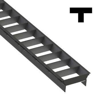 SLC lamela Click, modul T, čierna, plast