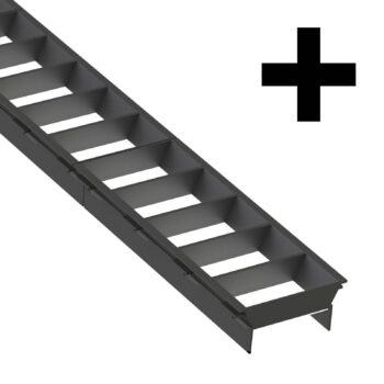 SLC lamela Click, modul X, čierna, plast