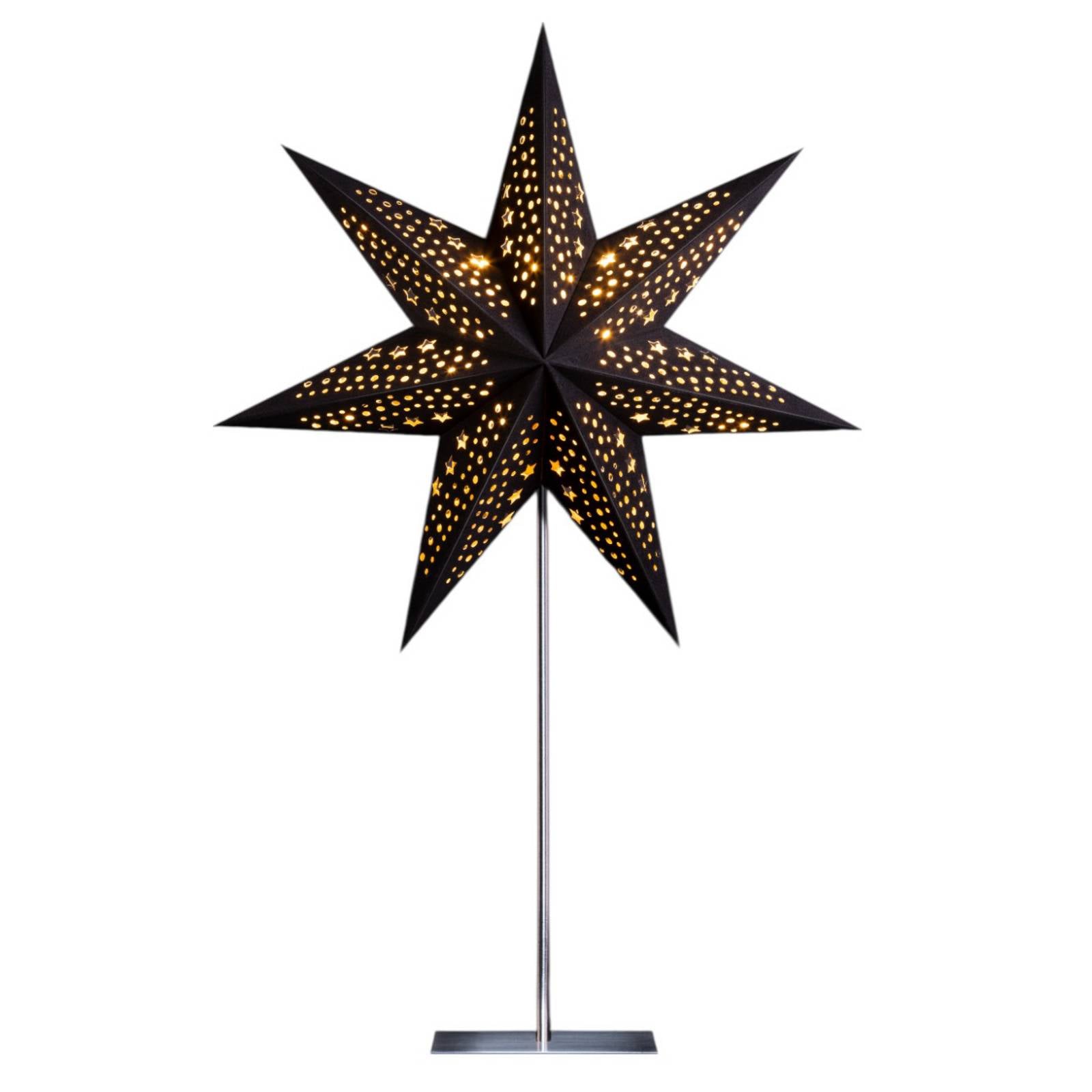 STERNTALER Papierová hviezda, čierna, 7-ramenná, Ø 45 cm, výška 70 cm STERNTALER Papierová hviezda, čierna, 7-ramenná, Ø 45 cm, výška 70 cm