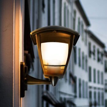 Segula Vonkajšie nástenné svietidlo Antique up, čierne, hliník, E27