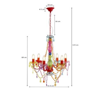 Šesťsvetelný luster KARE Starlight Rainbow