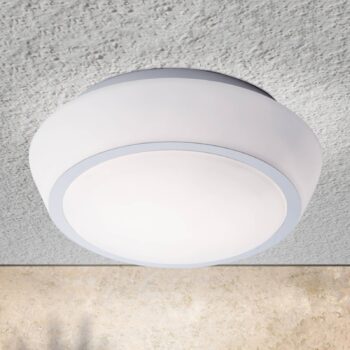 Sklenené stropné svietidlo Pia s krytím IP44, 30 cm