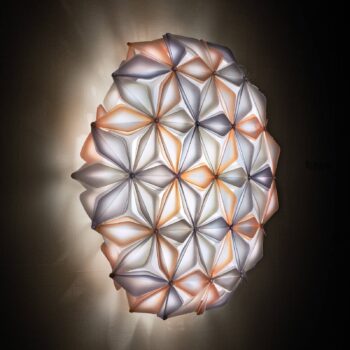 Slamp La Vie L stropné svietidlo, šírka 71 cm, jantárová farba