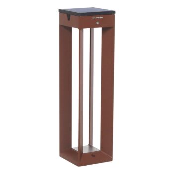 Solárna LED lampa Borne so snímačom, 45 cm, corten