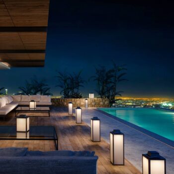 Solárna LED lampa Tradition, antracitová, výška 40 cm