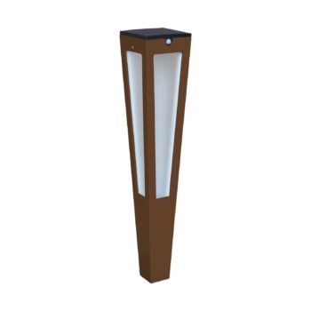 Solárna LED pochodeň Tinka + snímač, 62 cm corten