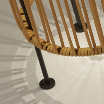 Solárna LED stojaca lampa Livay, okrová, ratan, 68 cm, IP44