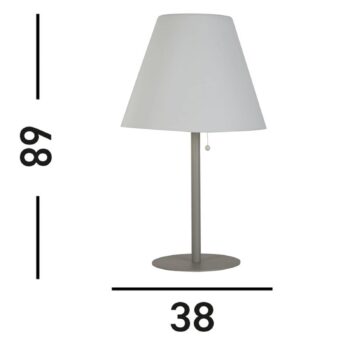 Solárna stolová lampa Venice I LED, IP44, biela/strieborná