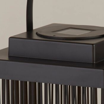 Solárne LED terasové svietidlo Sophelia, 26 cm, čierne, ratan