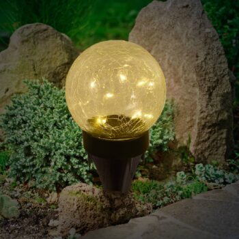 Solárne deko LED svetlo 5248203 zo skla, sada 3 ks