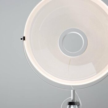 Stilnovo LED stojacia lampa Demi Moon, biele, výška 196 cm