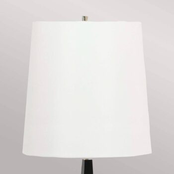 Stojacia lampa Ascent, čierna, biele tienidlo