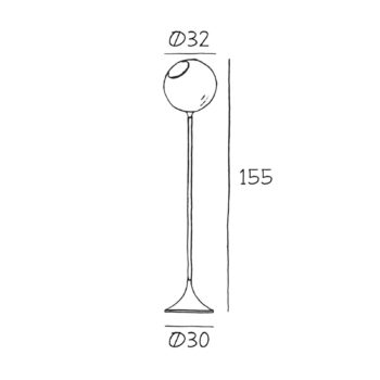 Stojacia lampa Ballroom, ružová, sklo, ručne fúkaná, stmievateľná