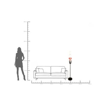 Stojacia lampa KARE Sugar, viacfarebná, sklo, 150 cm, G9