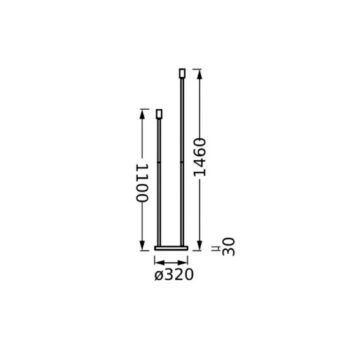 Stojacia lampa OSRAM DECOR STICK, béžová, výška 146 cm, 2 x E27