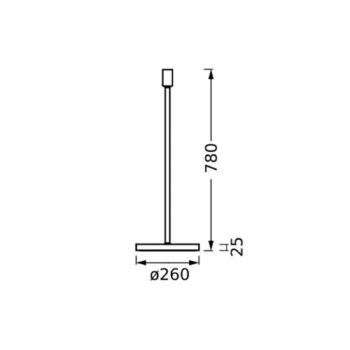 Stojacia lampa OSRAM DECOR STICK, tmavošedá, výška 78 cm, 1 x E27
