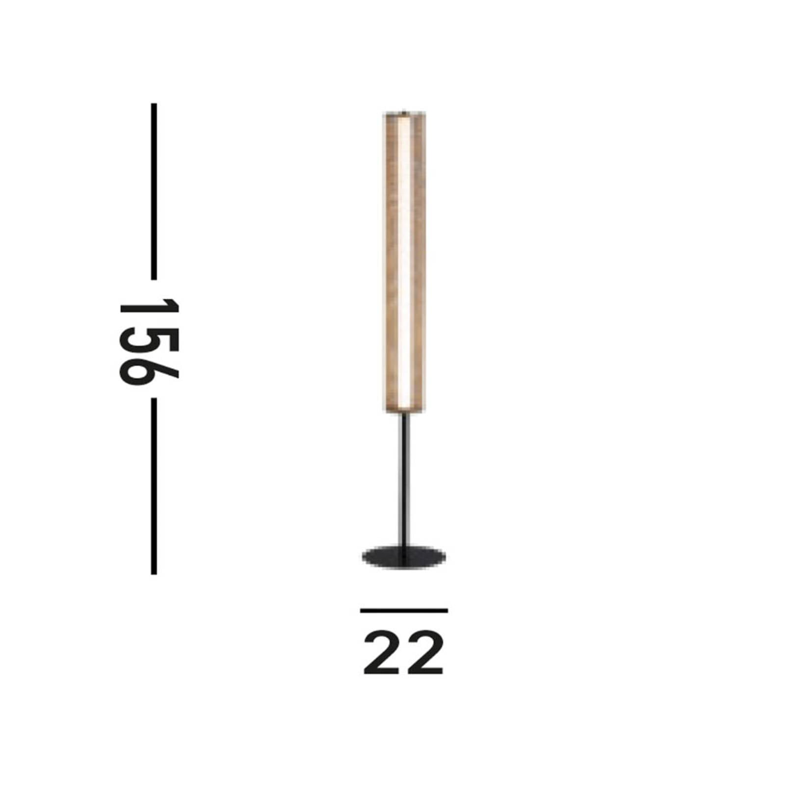 Stojacia lampa Thread LED, zlatá farba, 3-stupňová stmievateľná, oceľ Stojacia lampa Thread LED, zlatá farba, 3-stupňová stmievateľná, oceľ