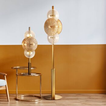 Stojacia lampa Wagon Wheel, 6 svetiel