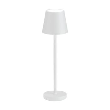 Stolná LED lampa 5098, dobíjacia batéria, IP54, stmievateľná, biela