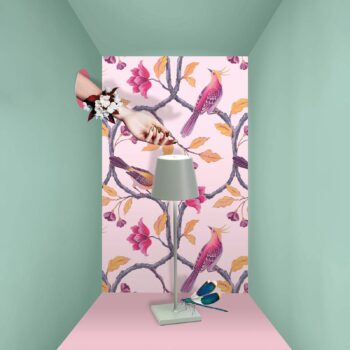 Stolná LED lampa Zafferano Poldina, dobíjateľná batéria, matná, zelená