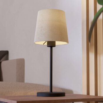 Stolná lampa Febres, čierna/biela