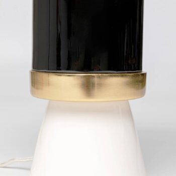 Stolná lampa KARE Josy, biela/čierna, oceľ, výška 51 cm