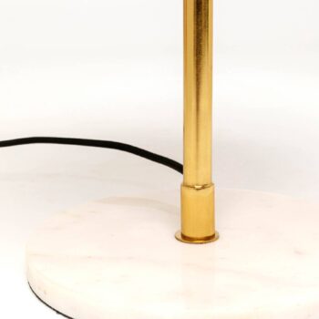 Stolná lampa KARE Lia, oranžová, oceľ/mramor, výška 50 cm