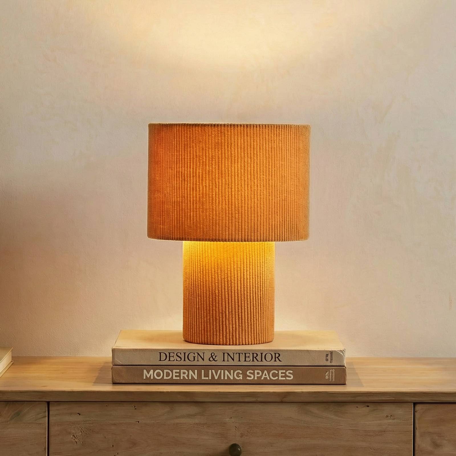 Stolná lampa Lindby Jone, svetlohnedá, textil, výška 30 cm, E27 Stolná lampa Lindby Jone, svetlohnedá, textil, výška 30 cm, E27