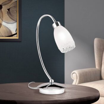 Stolná lampa MARISA 1-pl. sklenené tienidlo