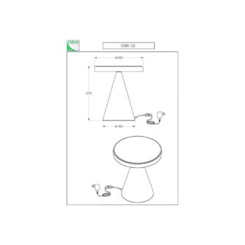 Stolná lampa Neutra LED, výška 27 cm, biela, dotykový stmievač