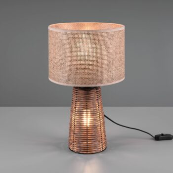 Stolná lampa Straw z ratanu