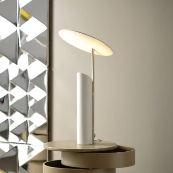 Stolná lampa VERPAN Reflect, biela