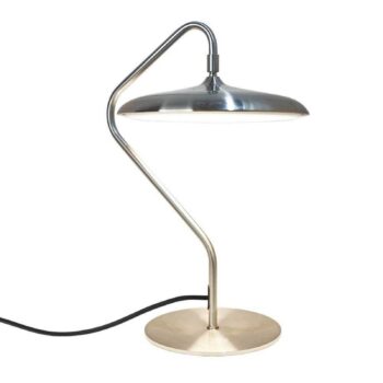 Stolová LED lampa Artist, farba ocele, výška 41 cm, nerezová oceľ