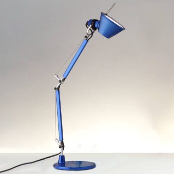Stolová lampa Artemide Tolomeo Micro, modrá metalíza