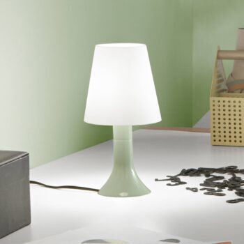 Stolová lampa BINGO Lumetto, zelená/biela, výška 24,5 cm