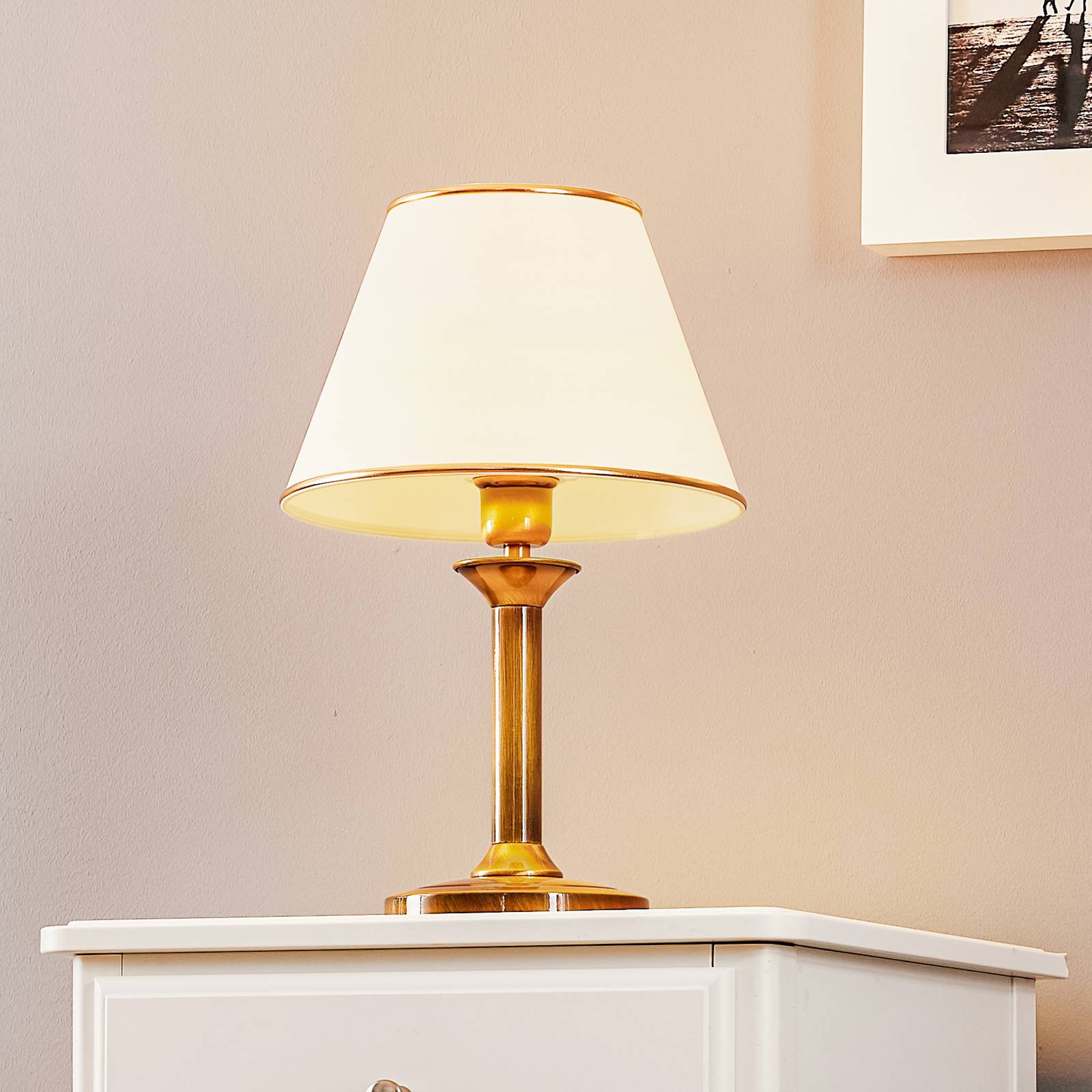 Stolová lampa Birmingham patinovaná Ø 27 cm Stolová lampa Birmingham patinovaná Ø 27 cm