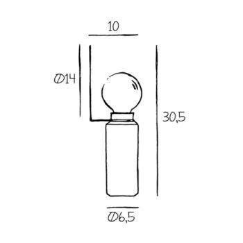 Stolová lampa Blindspot, hnedá, mramor