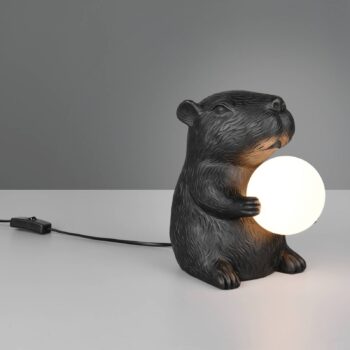 Stolová lampa Capi, čierna, výška 25 cm, umelá živica, G9