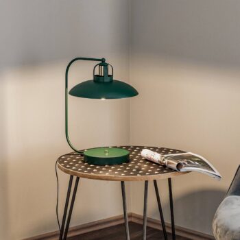 Stolová lampa Felix, zelená/zlatá