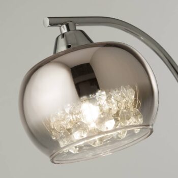 Stolová lampa Ianis, sivá, kov/sklo, výška 36 cm, G9