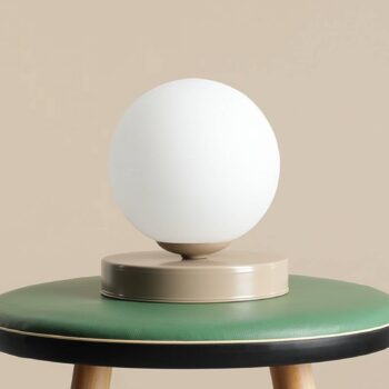 Stolová lampa Joel, výška 17 cm, béžová/biela