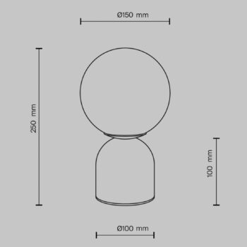 Stolová lampa Maytoni Tavo, béžová, kameň/sklo, výška 25 cm