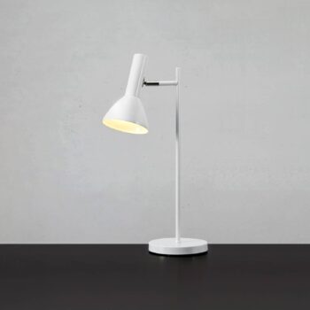 Stolová lampa Metro, biela, 1-plameňová