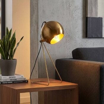 Stolová lampa Mixed, mosadz, kov, výška 45 cm, E14