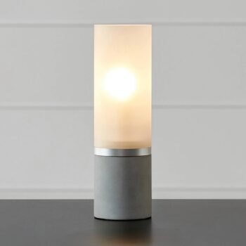 Stolová lampa Molo, betónová základňa matné sklo výška 30 cm