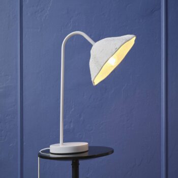 Stolová lampa OSRAM Decor Lotus Leaf, 1-pl., biela, papier, E14