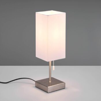Stolová lampa Ole s pripojením USB, biela/nikel