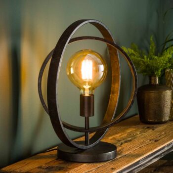 Stolová lampa Ringelbach, antracitová, 1-plameňová